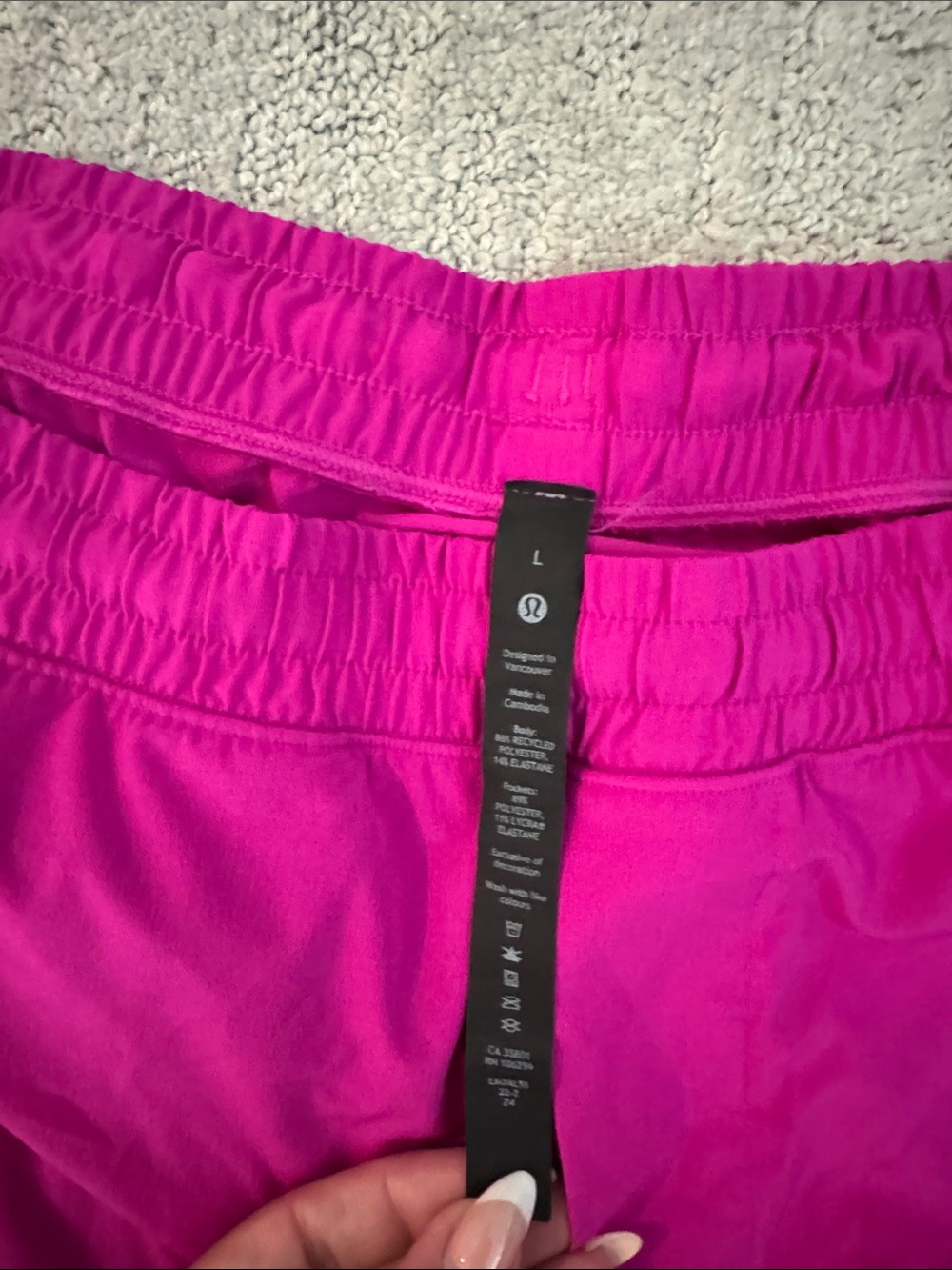 lululemon athletica Men's Magenta Athletic Shorts - Picture 2 of 3
